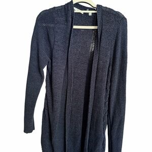 Cyrus Women's Open Front Black Knit Cardigan Cardigan